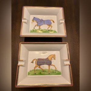 COPY - Hermes ashtrays . Have been used decoratively only.two for $300